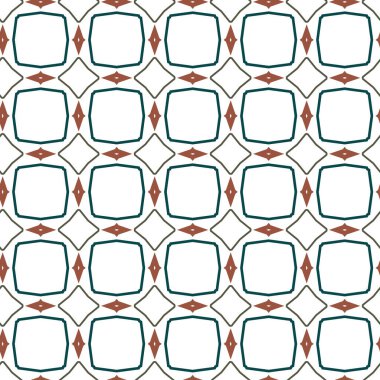 Geometrik şekilli kusursuz desen, vektör illüstrasyonu