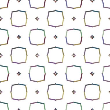 Geometrik şekilli kusursuz desen vektör çizimi