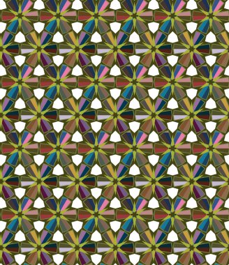 Geometrik şekilli kusursuz desen, vektör illüstrasyonu