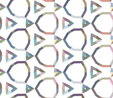 Geometrik şekilli kusursuz desen, vektör illüstrasyonu