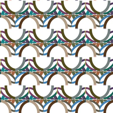 Geometrik şekilli kusursuz desen vektör çizimi