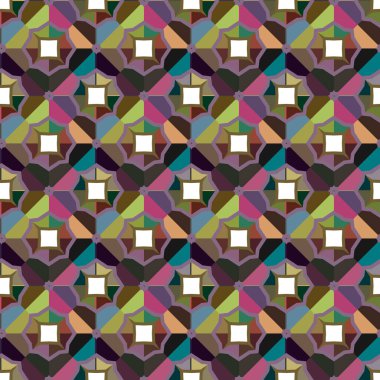 Geometrik şekilli kusursuz desen vektör çizimi