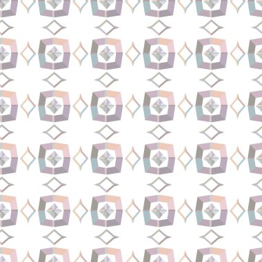 Geometrik şekilli kusursuz desen, vektör illüstrasyonu
