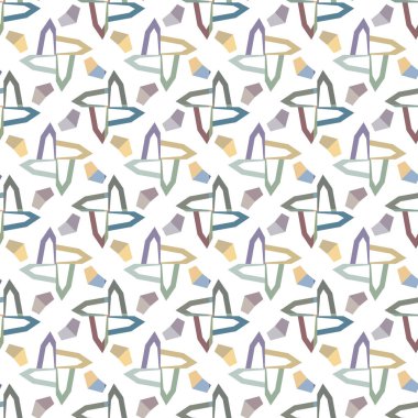 Geometrik şekilli kusursuz desen vektör çizimi