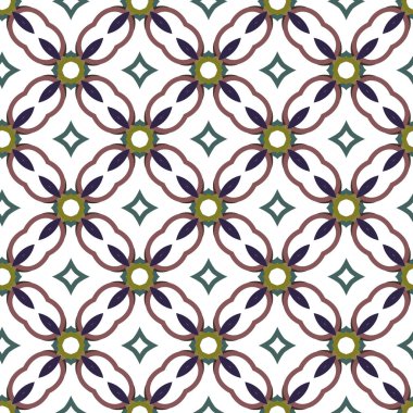 Geometrik şekilli kusursuz desen vektör çizimi