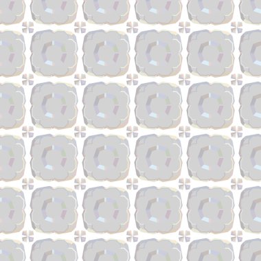 Geometrik şekilli kusursuz desen vektör çizimi