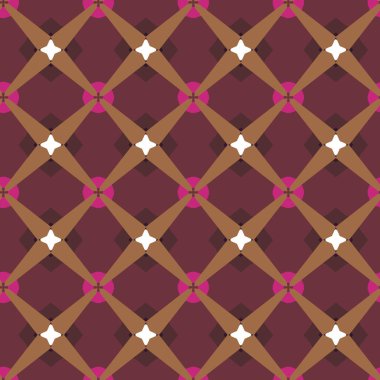 Geometrik şekilli kusursuz desen, vektör illüstrasyonu