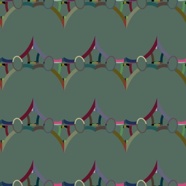 Geometrik şekilli kusursuz desen, vektör illüstrasyonu