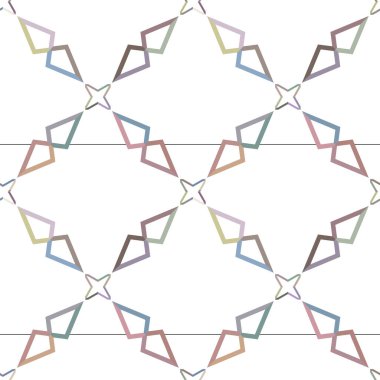 Geometrik şekilli kusursuz desen, vektör illüstrasyonu