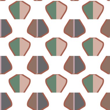 Geometrik şekilli kusursuz desen, vektör illüstrasyonu