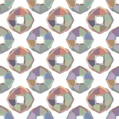 Geometrik şekilli kusursuz desen, vektör illüstrasyonu