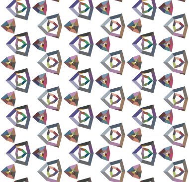 Geometrik şekilli kusursuz desen vektör çizimi