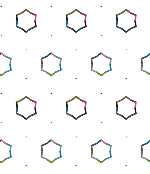 Patrón Sin Costura Con Formas Geométricas Ilustración Vectorial — Archivo Imágenes Vectoriales