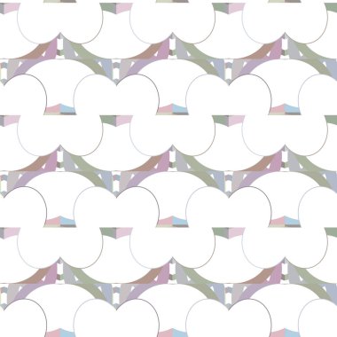 Geometrik şekilli kusursuz desen, vektör illüstrasyonu