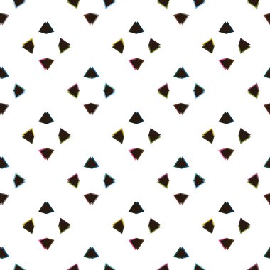 Geometrik şekilli kusursuz desen vektör çizimi