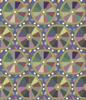 Geometrik şekilli kusursuz desen vektör çizimi