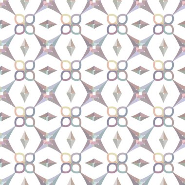 Geometrik şekilli kusursuz desen, vektör illüstrasyonu