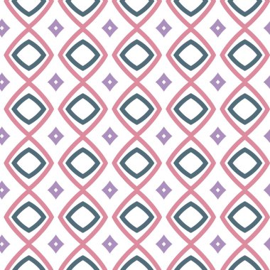 Geometrik şekilli kusursuz desen, vektör illüstrasyonu