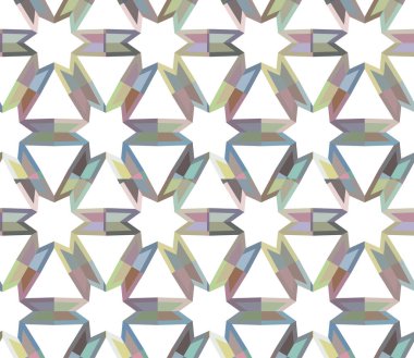 Geometrik şekilli kusursuz desen, vektör illüstrasyonu