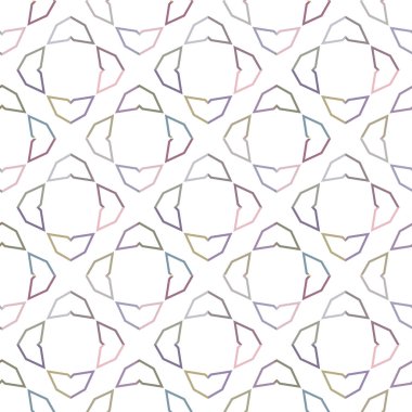 Geometrik şekilli kusursuz desen vektör çizimi