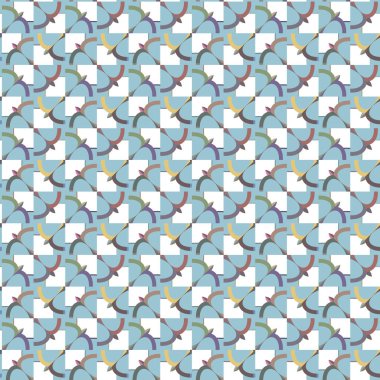 Geometrik şekilli kusursuz desen vektör çizimi
