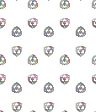Geometrik şekilli kusursuz desen vektör çizimi