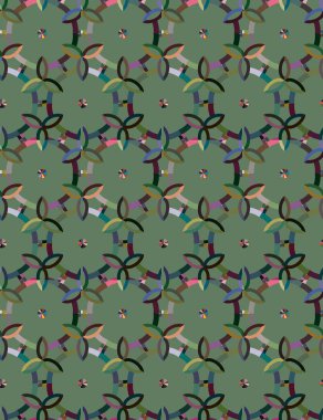 Geometrik şekilli kusursuz desen vektör çizimi