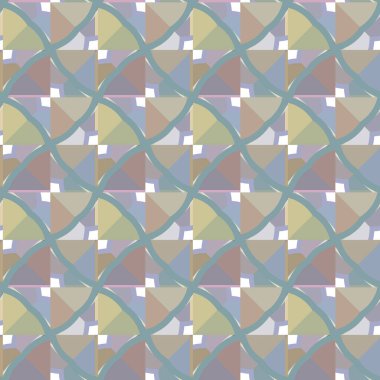 Geometrik şekilli kusursuz desen, vektör illüstrasyonu