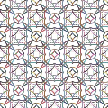 Geometrik şekilli kusursuz desen, vektör illüstrasyonu