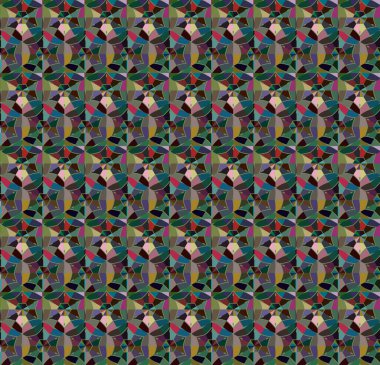 Geometrik şekilli kusursuz desen, vektör illüstrasyonu