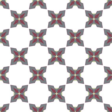 Geometrik şekilli kusursuz desen, vektör illüstrasyonu