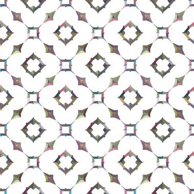 Geometrik şekilli kusursuz desen, vektör illüstrasyonu