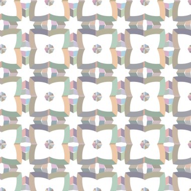 Geometrik şekilli kusursuz desen, vektör illüstrasyonu