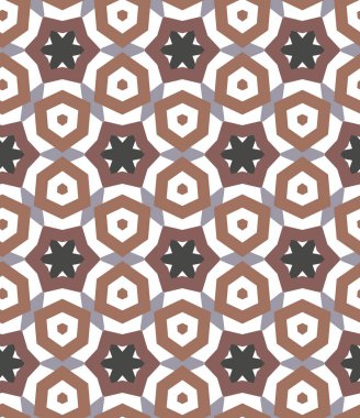 Geometrik şekilli kusursuz desen vektör çizimi