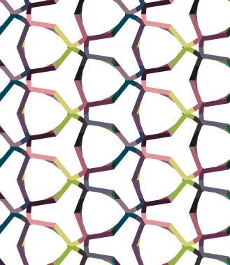 Geometrik şekilli kusursuz desen, vektör illüstrasyonu