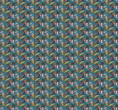 Geometrik şekilli kusursuz desen, vektör illüstrasyonu