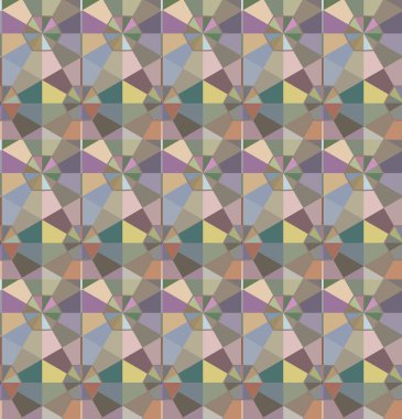 Geometrik şekilli kusursuz desen, vektör illüstrasyonu