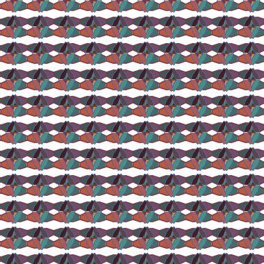 Geometrik şekilli kusursuz desen, vektör illüstrasyonu