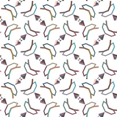 Geometrik şekilli kusursuz desen vektör çizimi