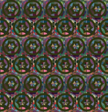 Geometrik şekilli kusursuz desen, vektör illüstrasyonu