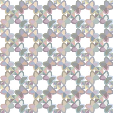 Geometrik şekilli kusursuz desen, vektör illüstrasyonu