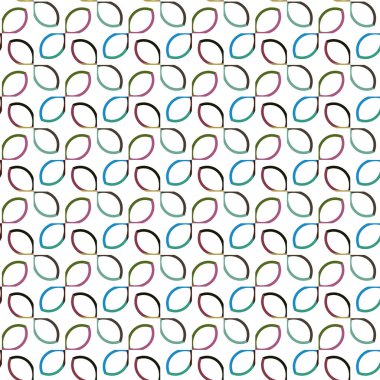 Geometrik şekilli kusursuz desen vektör çizimi