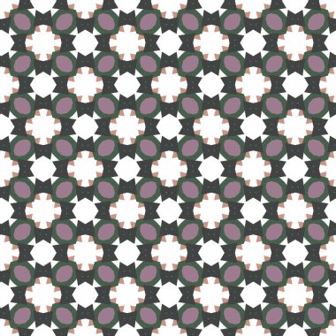 Geometrik şekilli kusursuz desen, vektör illüstrasyonu