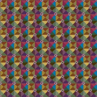 Geometrik şekilli kusursuz desen, vektör illüstrasyonu