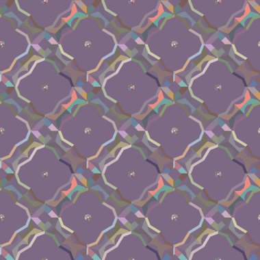 Geometrik şekilli kusursuz desen, vektör illüstrasyonu