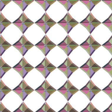 Geometrik şekilli kusursuz desen, vektör illüstrasyonu