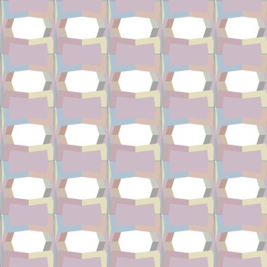 Geometrik şekilli kusursuz desen, vektör illüstrasyonu