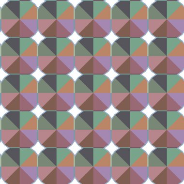 Geometrik şekilli kusursuz desen, vektör illüstrasyonu