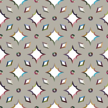 Geometrik şekilli kusursuz desen vektör çizimi