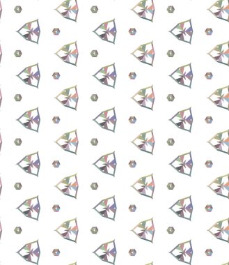 Geometrik şekilli kusursuz desen, vektör illüstrasyonu